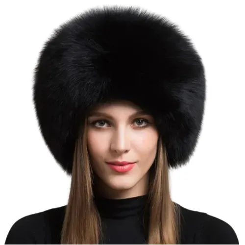 Adira Fox Fur Women Hat with Earmuffs