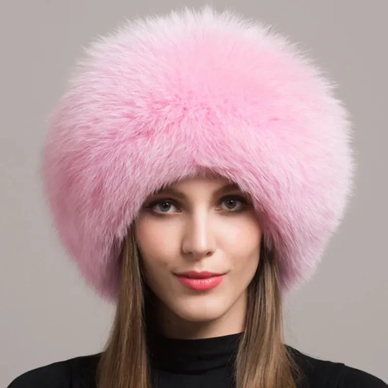 Adira Fox Fur Women Hat with Earmuffs