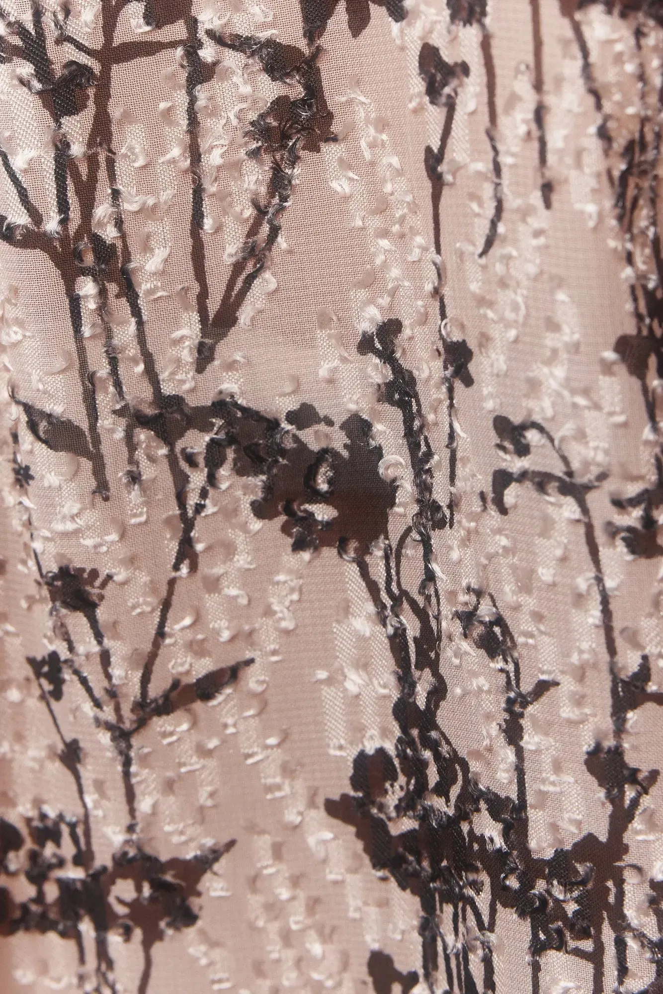 Chemise rose à motif fleuri noir | Nenuphar
