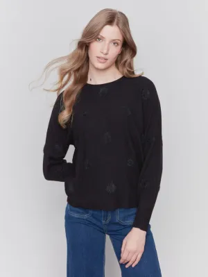 Faux Fur Polka Dot Sweater