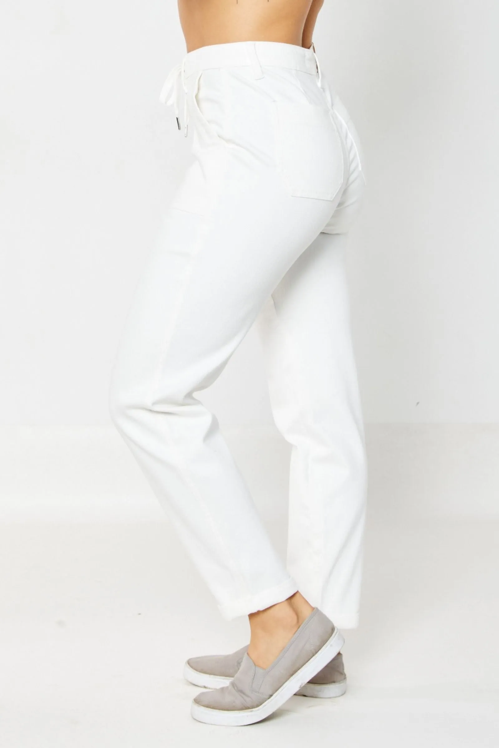 Fresh Start Judy Blue Joggers In White