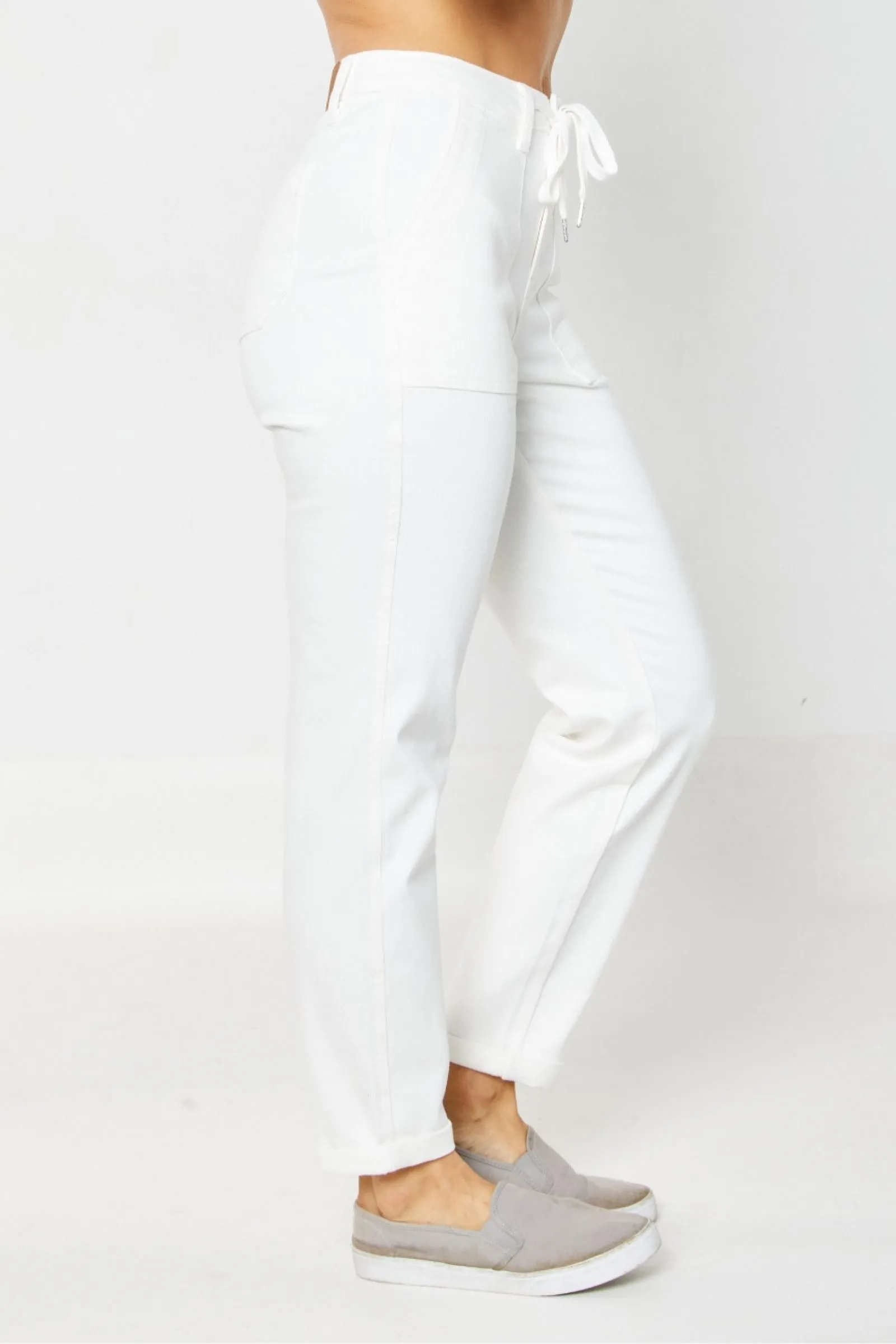 Fresh Start Judy Blue Joggers In White