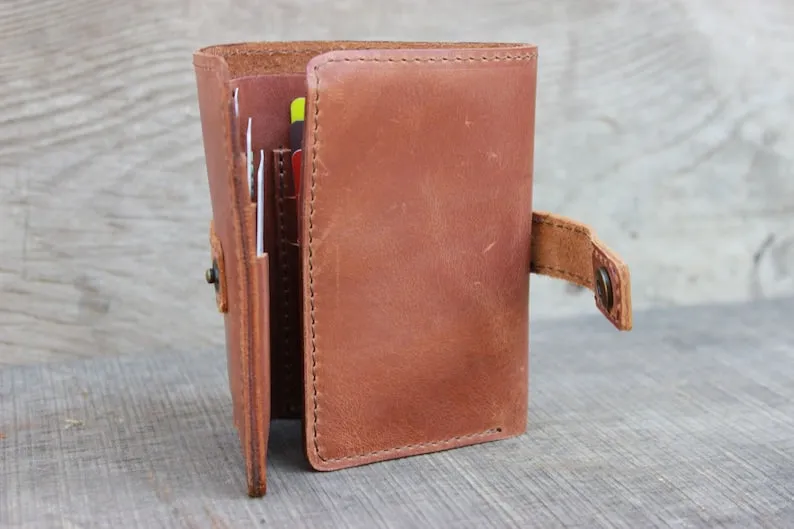 Handcrafted Trifold Leather Wallet
