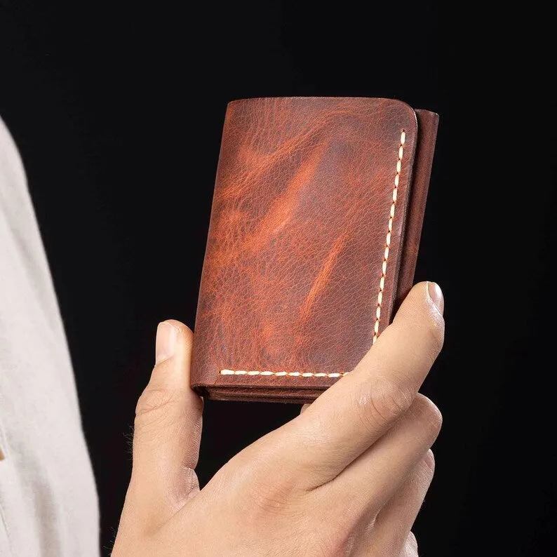 Handcrafted Trifold Leather Wallet