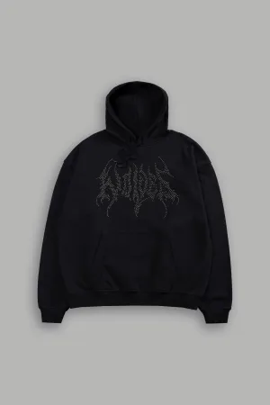 Hesh Stud "Grunge" Hoodie in Black