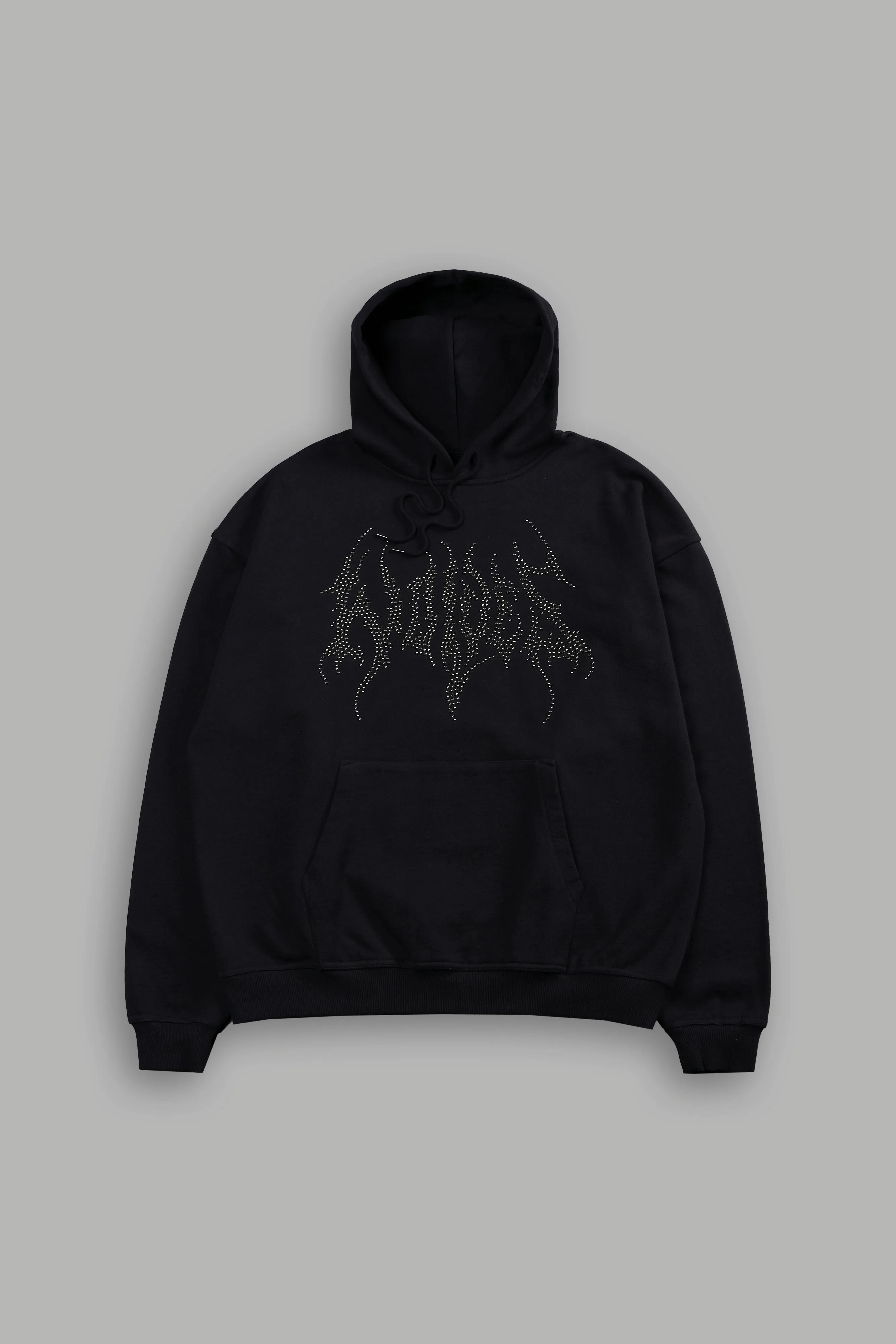 Hesh Stud "Grunge" Hoodie in Black