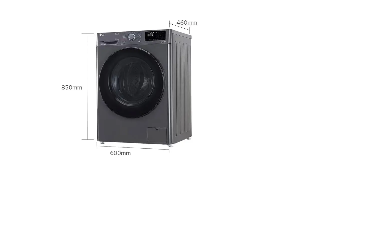 LG FHP1410Z5M 10 Kg 5 Star Front Load Washing Machine – Inverter, Wi-Fi, Steam , AI DD, TurboWash, Inbuilt Heater, Middle Black