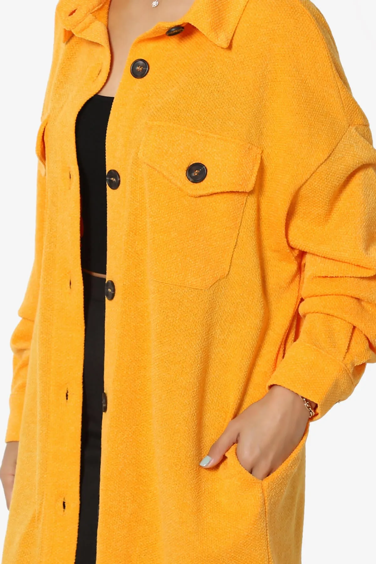 Matryx Jacquard Oversized Shirts Shacket