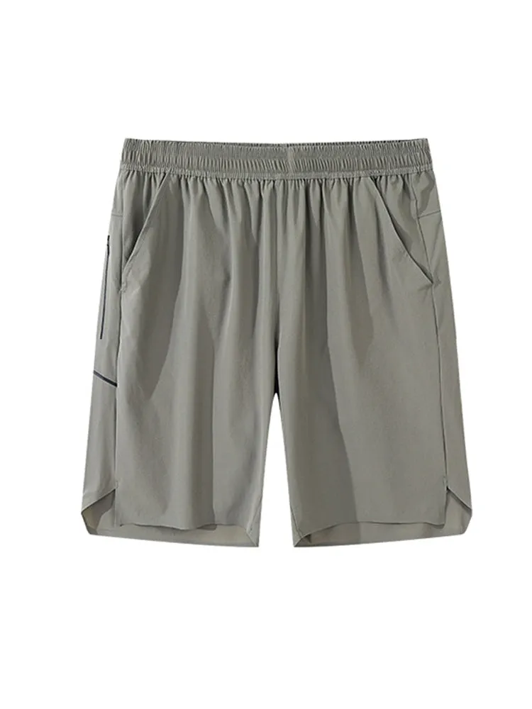 Mens Relaxed Monochromatic Sport Shorts
