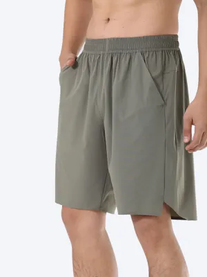 Mens Relaxed Monochromatic Sport Shorts