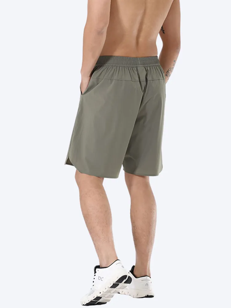 Mens Relaxed Monochromatic Sport Shorts