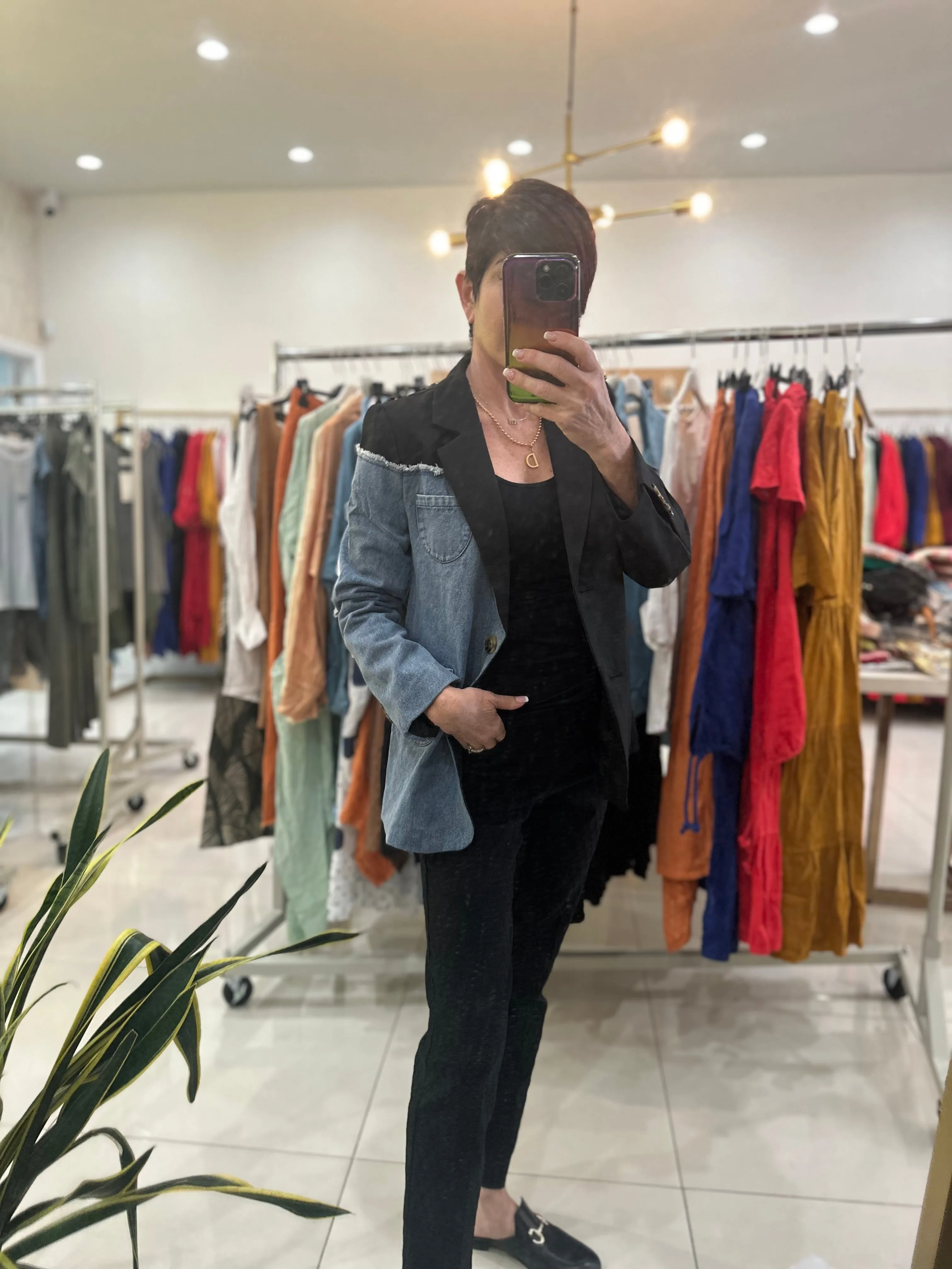 Mixed Media Blazer