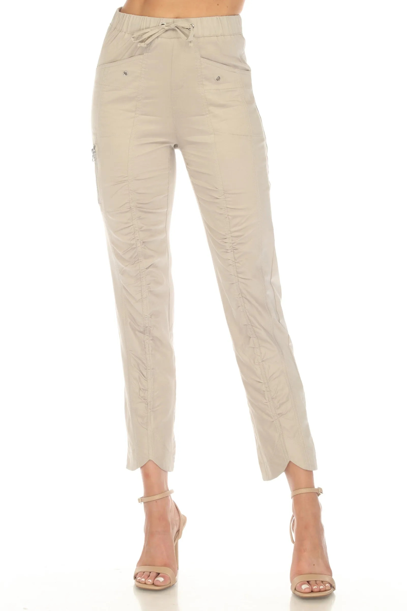 Ruched Scallop Cargo Pant