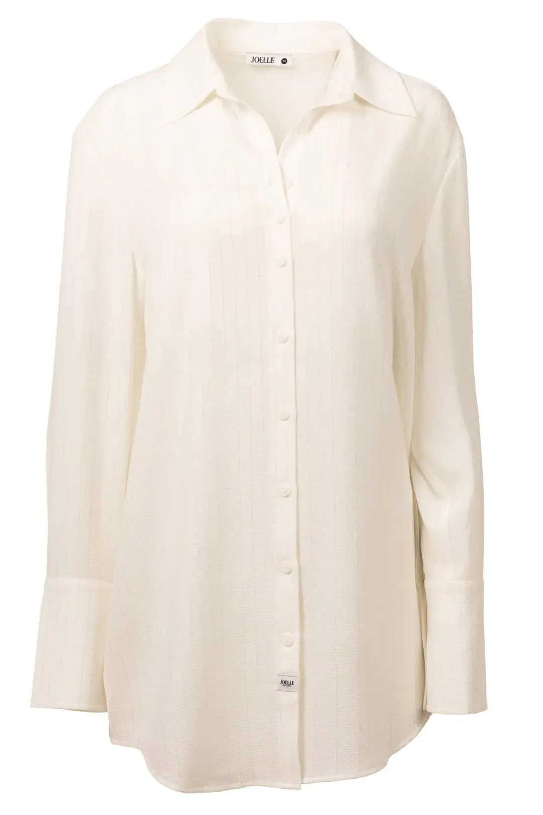 Valentine | Chemise blanche lignée argent