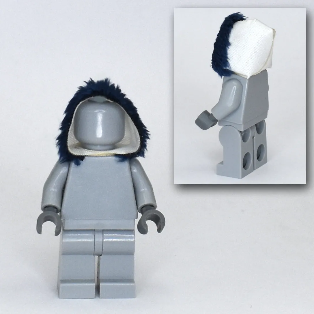 White Hood with Colored Fur
